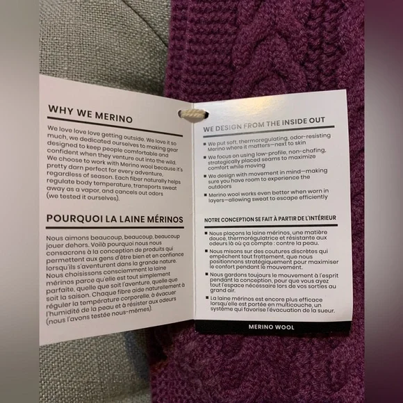 SmartWool bunny slope scarf in sangria - Picture 5 of 5